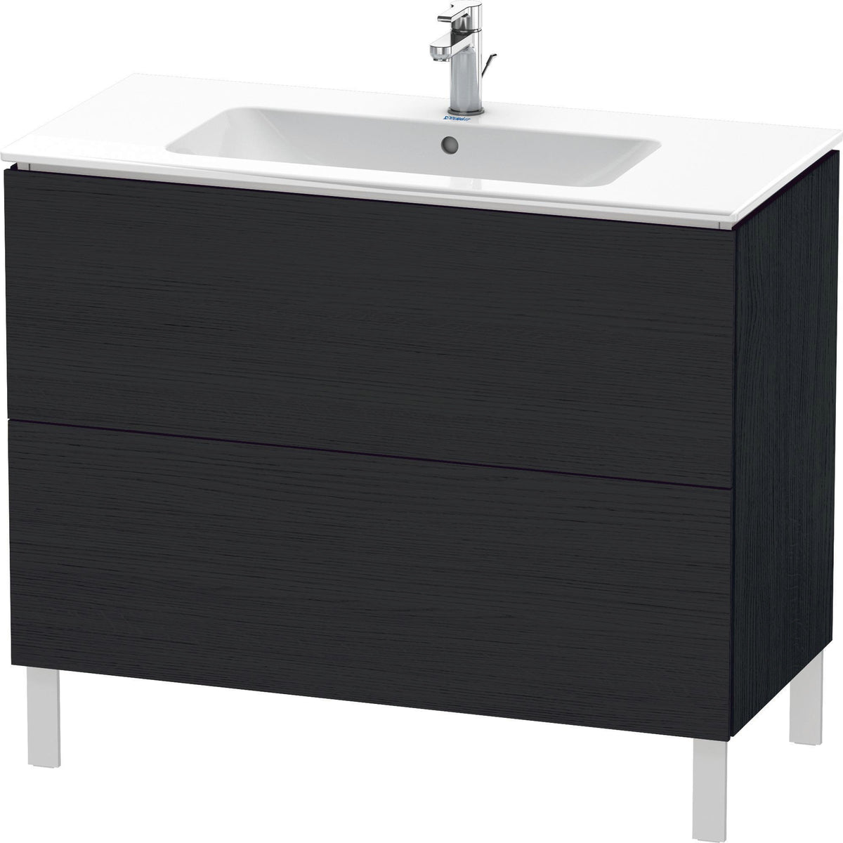 Duravit L-Cube Waschtischunterbau 1020 mm taupe matt, bodenstehend, 2 Auszüge, Tip-On