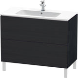 Duravit L-Cube Waschtischunterbau 1020 mm taupe matt, bodenstehend, 2 Auszüge, Tip-On