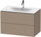 Duravit L-Cube Waschtischunterbau 820 mm weiß matt mit 2 Schubkästen und Tip-On-Technik