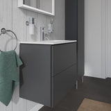 Duravit L-Cube Waschtischunterbau 620 mm Weiß Matt mit 2 Schubkästen und Tip-On Technik