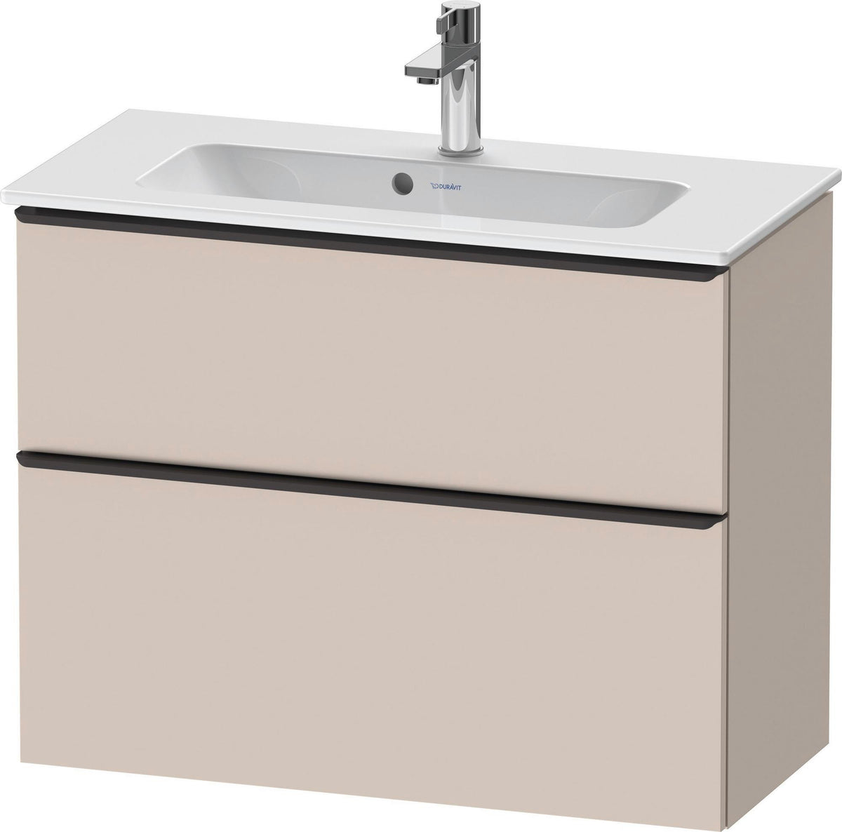 DURAVIT D-Neo Waschtischunterbau 810 mm Eiche Schwarz Bronze, wandhängend, 1 Auszug