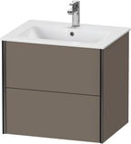 flannel grey seidenmatt / Mitteldichte Faserplatte (MDF) / 2Schubk.,schwarz matt/flan.grey