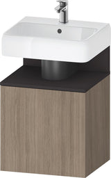 DURAVIT Qatego Waschtischunterbau 490 mm Eiche Terra Matt, 1 Tür rechts, Tip-On