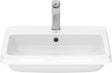 DURAVIT Qatego Einbauwaschtisch 550 mm weiß HygieneGlaze 1 Hahnloch mit Überlauf