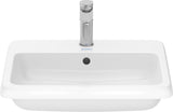 DURAVIT Qatego Einbauwaschtisch 550 mm weiß HygieneGlaze 1 Hahnloch mit Überlauf
