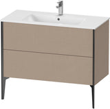 Duravit XViu Waschtischunterbau bodenstehend 1010 mm, 2 Auszüge, weiß matt, Tip-On