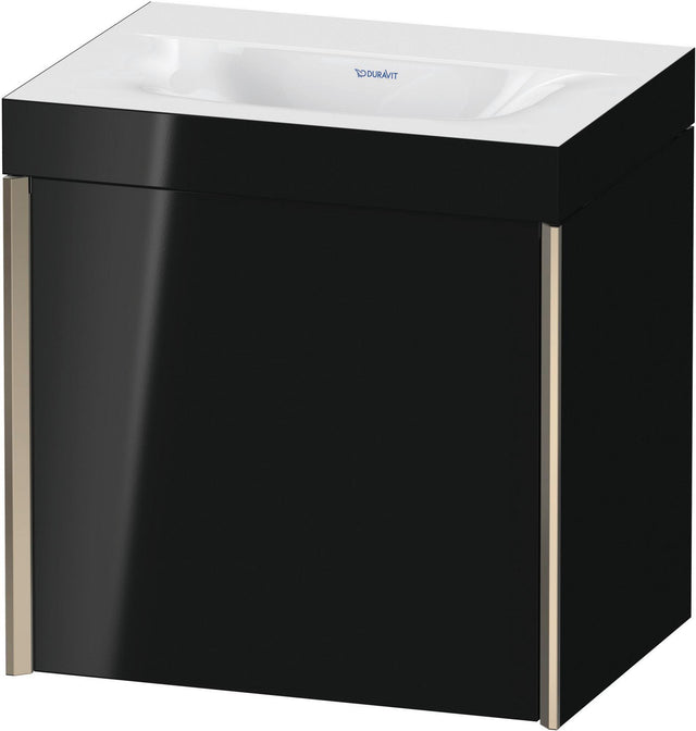 Duravit XViu Waschtischunterbauset 460 mm champagner matt/schwarz hochglanz, 1 Tür rechts