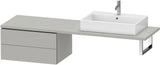 DURAVIT L-Cube Unterschrank 720 mm, 2 Schubkästen, weiß matt, wandhängend