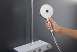 DURAVIT Duschsystem Shower Systems Shelf 1050 MinusFlow Brausethermostat Chrom Weiß Hochglanz