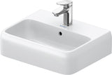 Duravit Qatego Handwaschbecken 450 mm weiß mit Überlauf und Hahnlochbank
