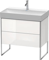 Duravit XSquare Waschtischunterbau 784 mm mit integriertem Fußgestell in Eiche silber-matt