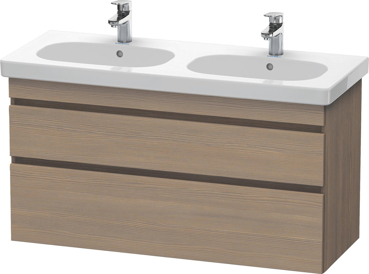 DURAVIT DuraStyle Waschtischunterbau 1150 mm Eiche Terra/Weiß Matt – 2 Schubladen, wandhängend
