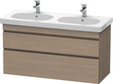 DURAVIT DuraStyle Waschtischunterbau 1150 mm Eiche Terra/Weiß Matt – 2 Schubladen, wandhängend