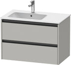 betongrau matt / 2 Schubkästen / Waschtischunterbau