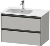 Duravit Ketho.2 Waschtischunterbau wandhängend 810 mm betongrau matt mit 2 Schubkästen