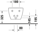DURAVIT Wand-Bidet Happy D.2 540 mm Anthrazit Matt mit Überlauf und 1 Hahnloch