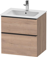DURAVIT D-Neo Waschtischunterbau 610 mm Eiche Schwarz mit Bronze Griff – wandhängend