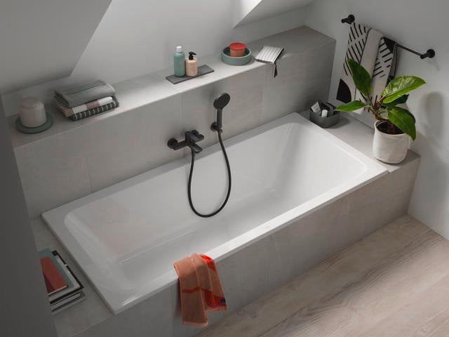 Duravit D-Code 2.0 Einhebel-Wannenmischer Aufputz Keramikmischsystem Schwarz Matt