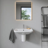 DURAVIT DuraStyle Waschtisch 650 mm mit Überlauf, 1 Hahnloch, wandhängend, weiß