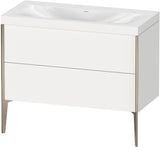 DURAVIT XViu c-bonded Waschtischunterbauset 1000 mm, 2 Auszüge, champagner matt/weiß hochglanz