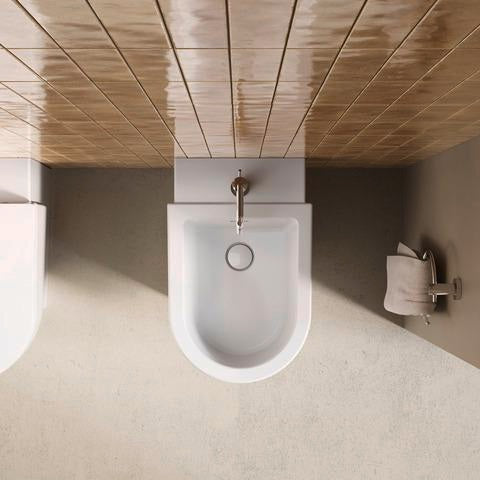 DURAVIT Balcoon Standbidet DuraShield Weiß Hochglanz 370x570mm mit Überlauf