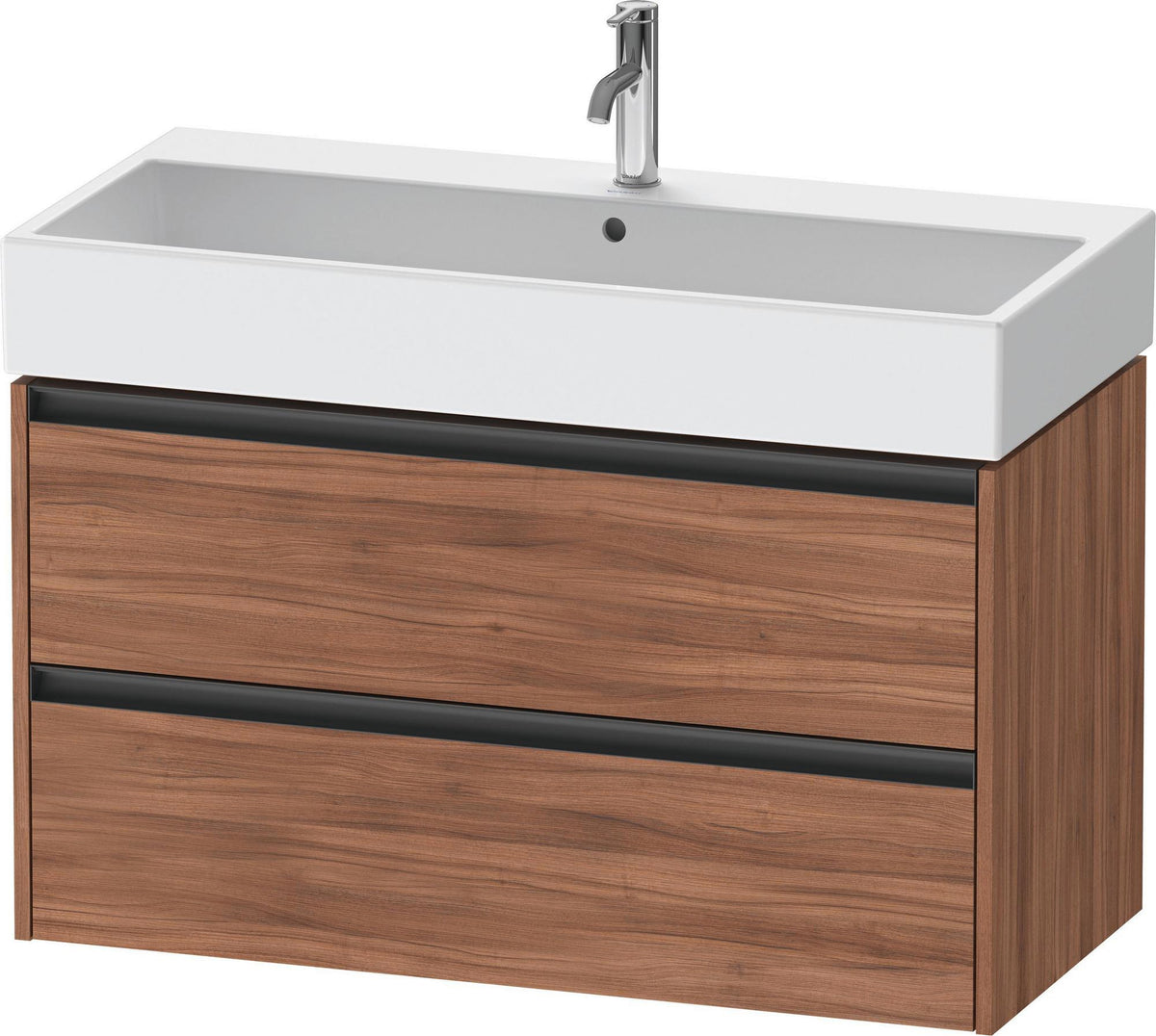 DURAVIT Ketho.2 Waschtischunterbau wandhängend betongrau matt 984 mm mit 2 Schubkästen