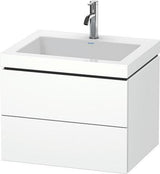 Duravit Waschtischset L-Cube 600x480mm mit Vero Air Waschtisch, 2 Schubkästen, 1 Hahnlochbank, ta s-matt