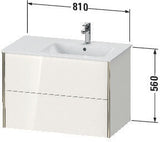 DURAVIT XViu Waschtischunterbau 810 mm mit 2 Schubkästen, Strukturmatte