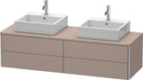 Duravit XSquare Waschtischunterbau 1600 mm betongrau matt, 4 Schubkästen, wandhängend