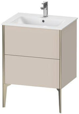 Duravit Waschtischunterbau XVIU 610x834x480mm mit 2 Auszügen in Champagner Matt
