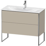 Duravit Waschtischunterbau XSquare 1010 mm, 2 Auszüge, weiß matt, bodenstehend, für Viu