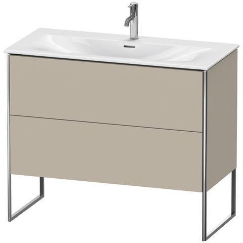 Duravit Waschtischunterbau XSquare 1010 mm, 2 Auszüge, weiß matt, bodenstehend, für Viu