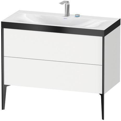 DURAVIT XViu Möbelwaschtischset 1000 mm mit Unterschrank Nussbaum und Keramikwaschtisch