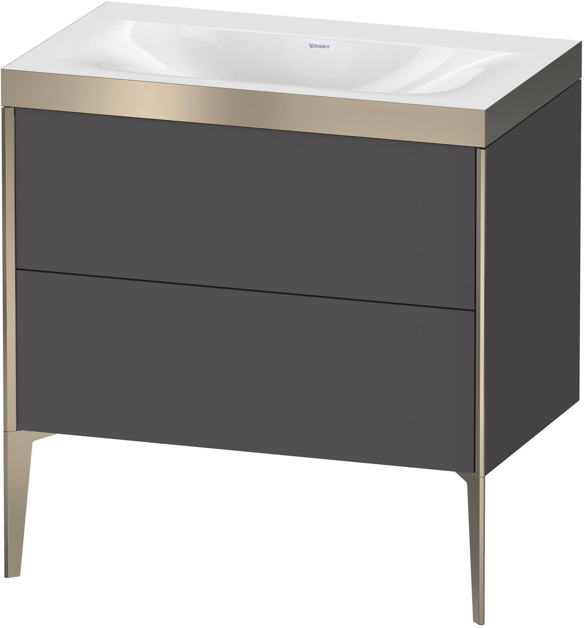 DURAVIT XViu c-bonded Waschtischset bodenstehend 800 mm mit 2 Auszügen und Push-Open