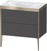 DURAVIT XViu c-bonded Waschtischset bodenstehend 800 mm mit 2 Auszügen und Push-Open