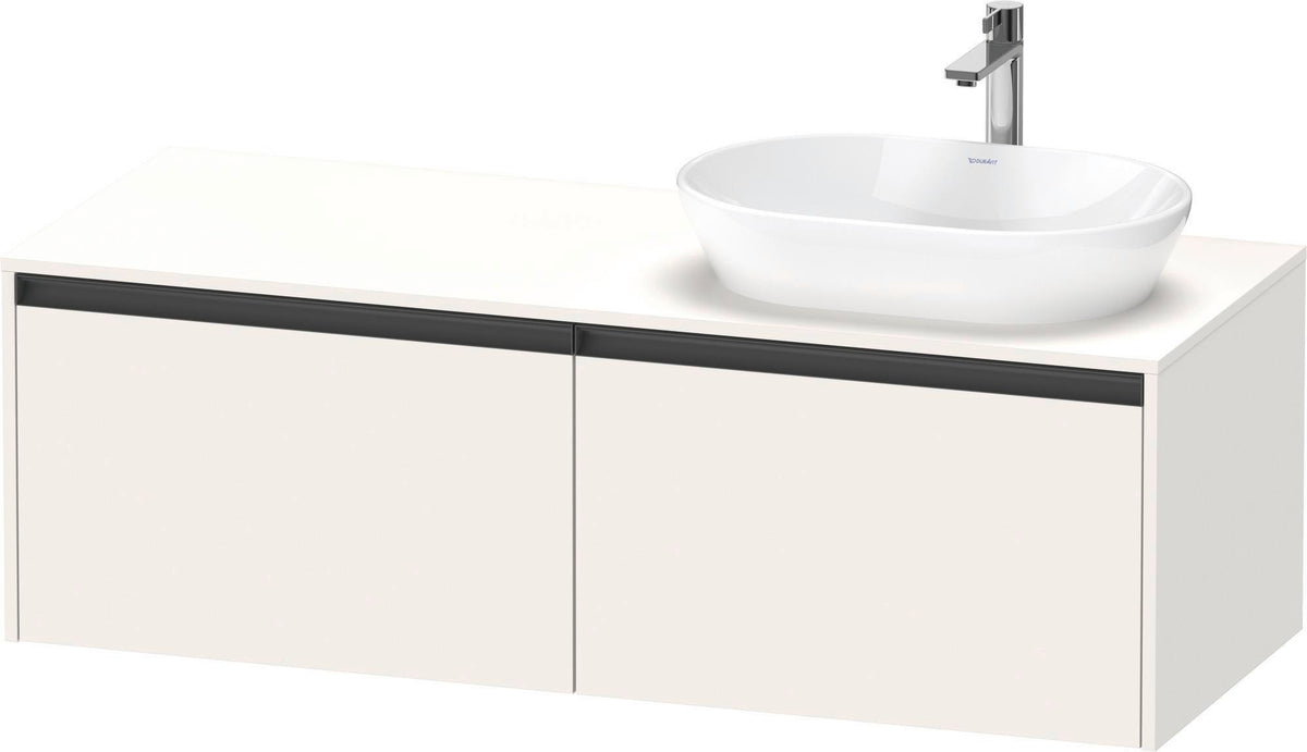 Duravit Ketho.2 Konsolen-Waschtischunterbau 1400 mm Betongrau Matt mit 2 Auszügen