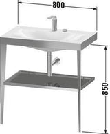 Duravit XViu Waschtischunterbau 800 mm mit Möbelwaschtisch, Metallkonsole, champagner matt/schwarz hochglanz