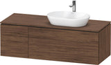 Duravit L-Cube Waschtischunterbau 1420 mm Taupe supermatt mit Tip-on und Soft-Close