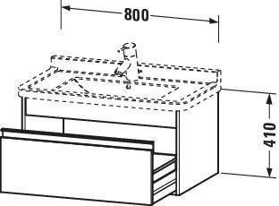 DURAVIT Ketho Waschtischunterbau wandhängend 455x800x410 mm, 1 Auszug, weiß matt