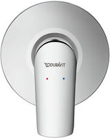 Duravit No.1 Einhebelmischer Unterputz Set – Keramikmischsystem, Chrom Hochglanz