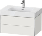 DURAVIT XSquare Waschtischunterbau 784 mm Taupe mit 2 Schubkästen und Tip-on Technik
