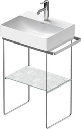 DURAVIT DuraSquare Metallkonsole höhenverstellbar mit Handtuchhalter in Chrom
