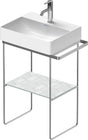 DURAVIT DuraSquare Metallkonsole höhenverstellbar mit Handtuchhalter in Chrom