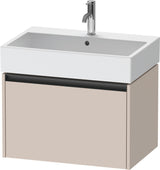 Duravit Waschtischunterbau Ketho.2 wandhängend 684 mm betongrau matt mit 1 Auszug