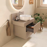 Duravit Balcoon Konsole 800x370x550 mm mit mittigem Ausschnitt, Elfenbein Matt