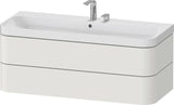 DURAVIT Waschtischset HAPPY D.2 PLUS 1175x490mm, ein Hahnloch, taupe supermatt – Wandhängend, 2 Schubkästen