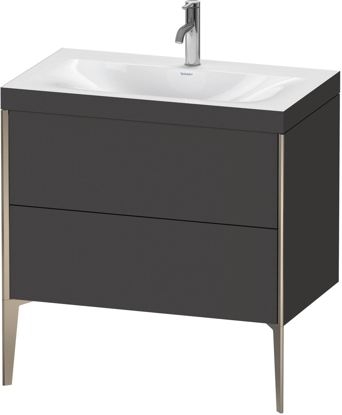 DURAVIT XViu c-bonded Waschtischset 800 mm bodenstehend mit 2 Auszügen und Tip-on Technik