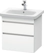 DURAVIT DuraStyle Waschtischunterbau wandhängend 580 mm mit 2 Schubkästen, weiß matt