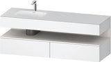 DURAVIT Qatego Studio F. A. Porsche Einbauwaschtisch mit Konsolenwaschtischunterbau 1600 mm Weiß Matt