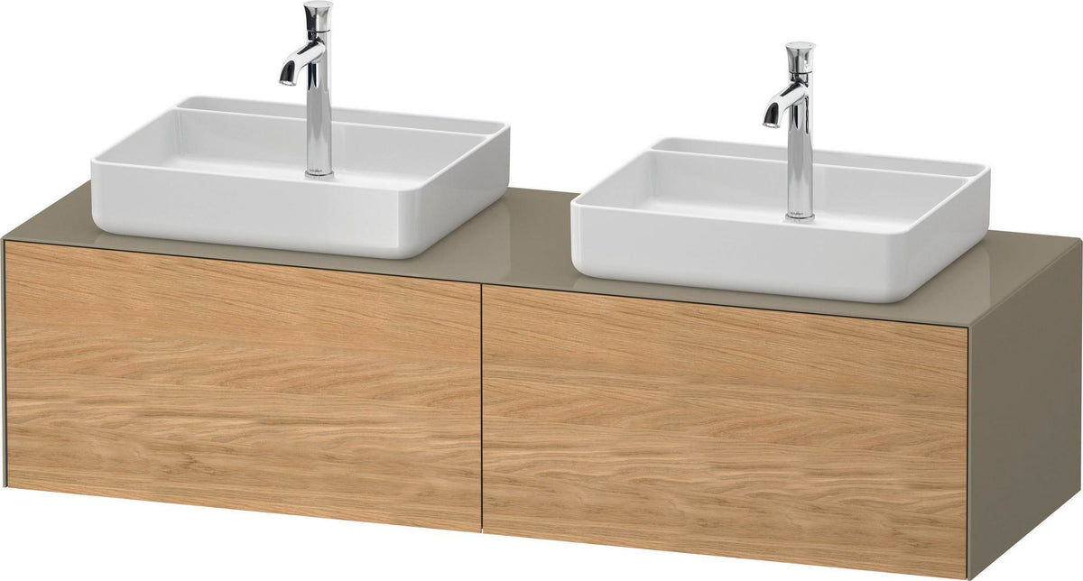 DURAVIT White Tulip Waschtischunterbau 1600 mm wandhängend, 2 Auszüge, weiß seidenmatt